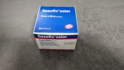 1 Stück Gazofix Color Gelb  6cm x 20m selbsthaftende elastische Fixierbinde
