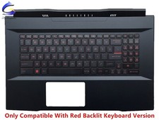 New For MSI GF76 MS-17L1 MS-17L3 Upper Case Palmrest Cover Keyboard Red Backlit