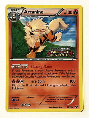Preços baixos em Arcanine 12/99 Black & White | eBay