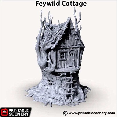 Cabaña Feywild - edificio de fantasía en ruinas - terreno de mesa de fantasía - Imagen 6 de 8