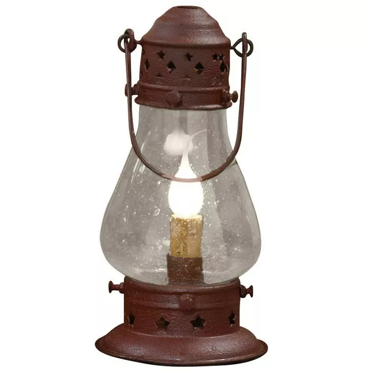 Rustic Onion Accent Lamp in red finish