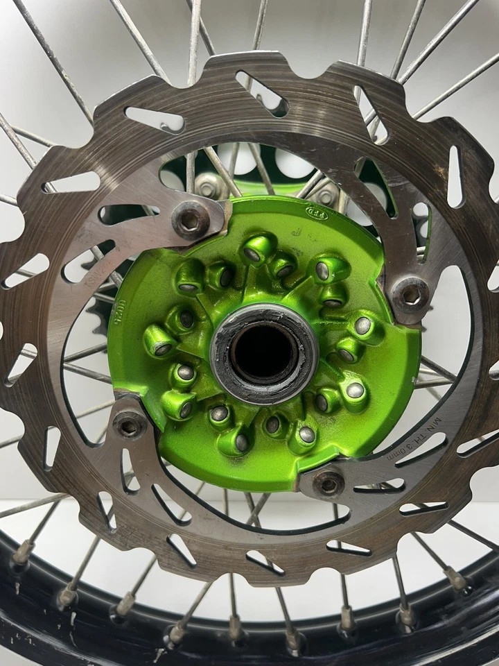 Juego de ruedas delanteras traseras KX250F KX 250F 2009 OEM Monster Energy Green Foto 2 de 4