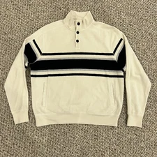 Chaps Sweater Mens 1/4 Button Long Sleeve Pullover