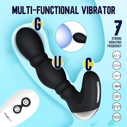Multi-speed Anal Butt Plug Clit G-Spot Dildo Vibrator Prostate Massager Sex Toy - Picture 4 of 17