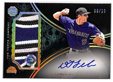 2016 TOPPS THE MINT DJ LEMAHIEU AUTO AUTOGRAPH LOGO PATCH #D 8/10