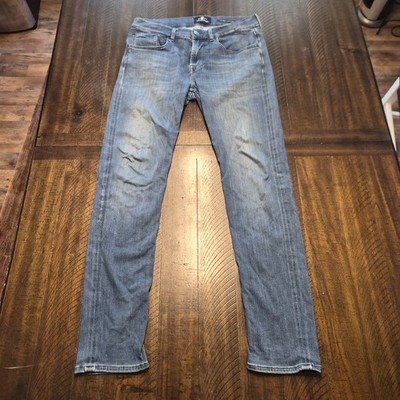 7 For All Mankind Slimmy Tapered Luxe Performance Plus Blue Jeans Size 31 G313