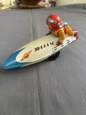 Vintage Billy the Space Traveler Tin Litho Friction Toy- As Is