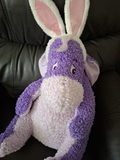 Eeyore Easter Bunny Disney Store Exclusive Pooh Purple Stuffed Plush 25  Large