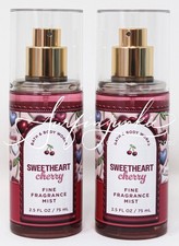 Bath  Body Works Sweetheart Cherry Mini Splash Spray Mist 2p Valentines Day New