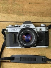 Canon AE-1 35mm Film Camera with Canon FD 50mm f/1.8 Lens