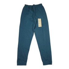 New Vintage Fruit of the Loom Sweatpants Sz M Teal Fleece Joggers