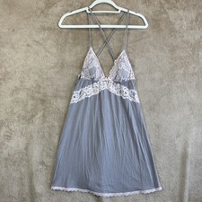 Victorias Secret Knit Lace Babydoll Medium Y2K Coquette Cottagecore Milkmaid EUC