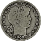 1909 Barber Silver Half in SAFLIP® - Fine- (VG+)