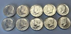 1964 50C Kennedy Half Dollar 90% Silver Lot Of 10