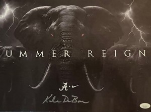 Signed Alabama Football Camp Poster, JSA Witnessed COA WB528277