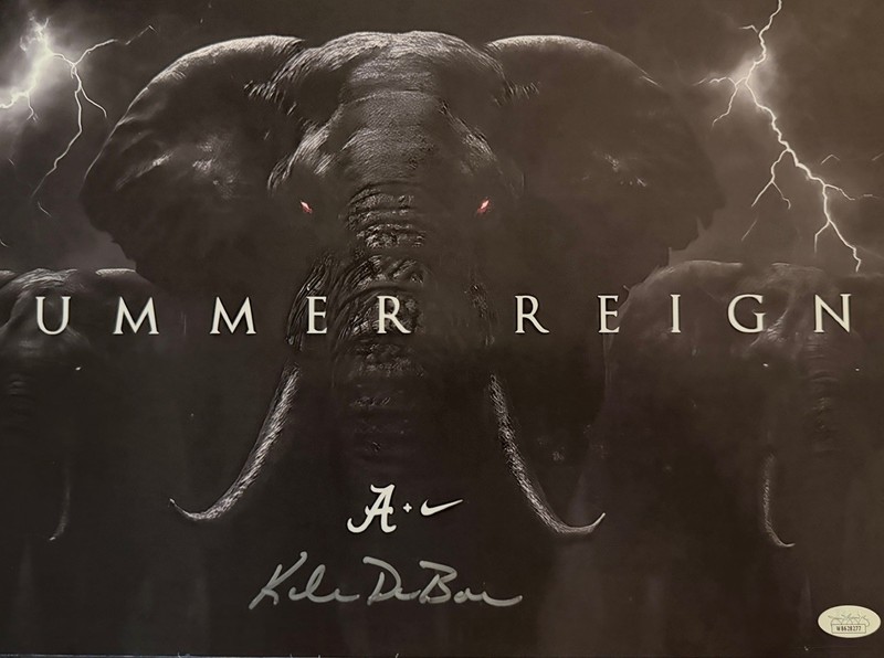Signed Alabama Football Camp Poster, JSA Witnessed COA WB528277