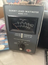 Vintage B&W Dummy Load Wattmeter Model 374