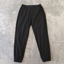 Athleta Textured Brooklyn Jogger Pants Womens Size 4 Black Pull On Pockets
