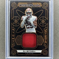2022 Panini Obsidian Eli Mitchell #AM-EMI Atomic Material Orange /75 Patch Relic
