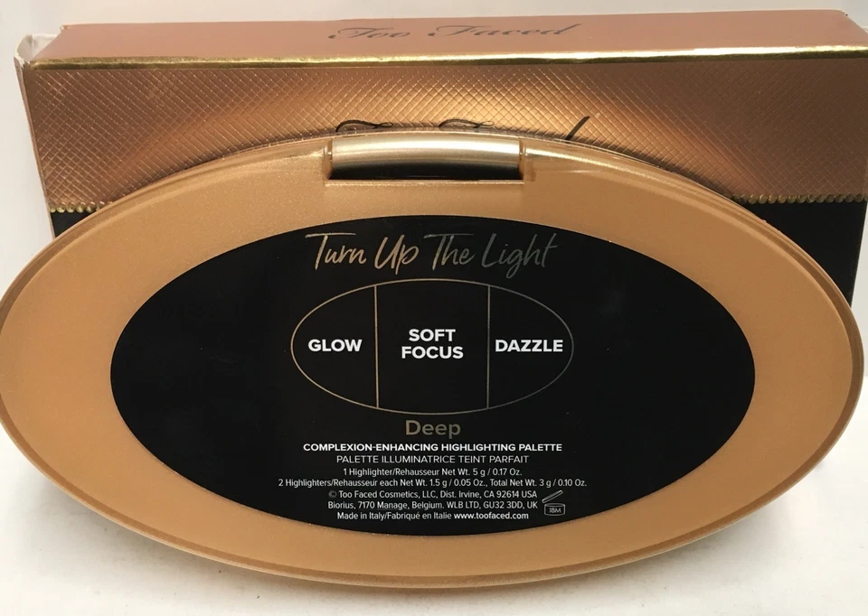 Too Faced Born This Way Turn Up The Light Highlighting Palette #DEEP - NIB - Image 2 of 2