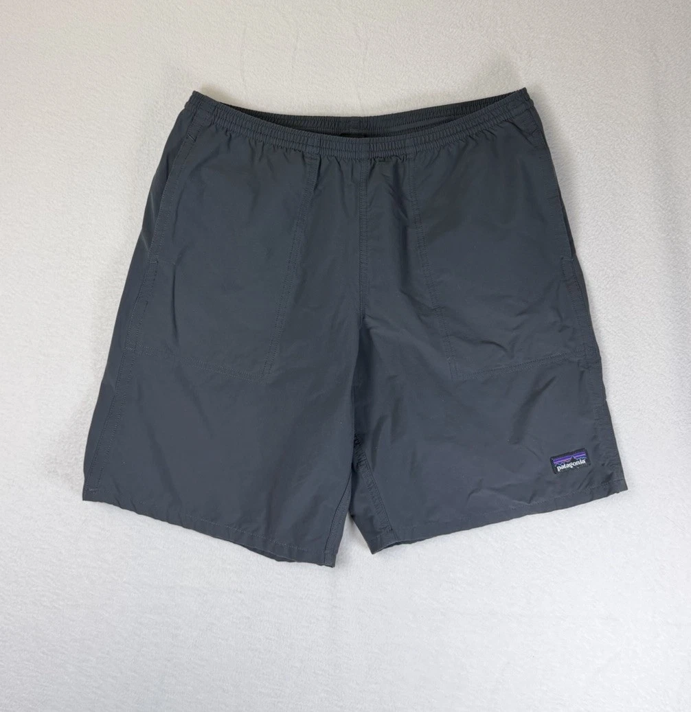 Patagonia Baggies Shorts Men Medium Gray Stretch Hybrid Swim Hiking Outdoors