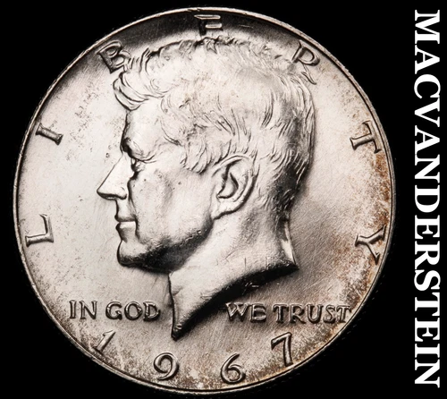 1967 Silver Kennedy Half Dollar - Choice Gem Brilliant Unc  Lustrous  #G7839