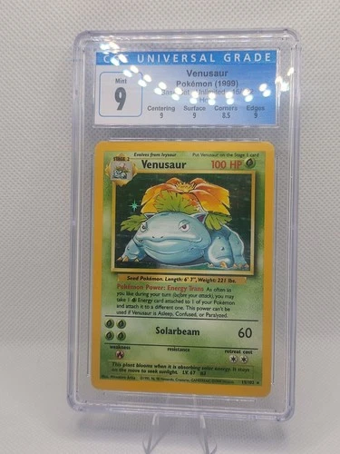 Pokémon 1999 Venusaur Holo Unlimited Base Set PSA 9