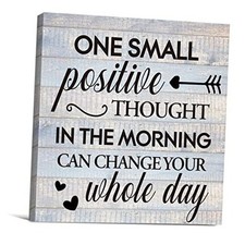 Inspirational Farmhouse Canvas Print Wall Art Decor One Small Multicolor A