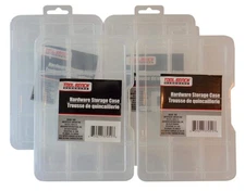 Tool Bench Hardware 9-Compartment Plastic Storage Case, Pack of (4)