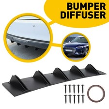 Diffuser Lip Bumper Shark Spoiler Fin Splitter Wing 5 Fins Rear Universal Black