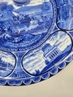  Rowland & Marsellus Flow Blue 10" Cabinet Plate Landing of Hendrick Hudson — photo 8