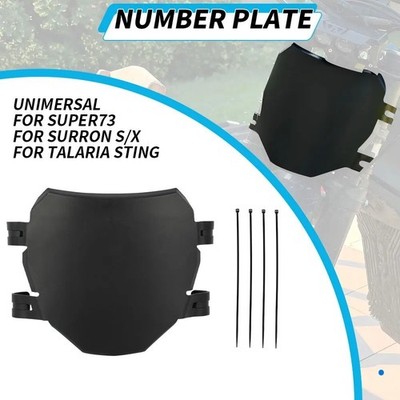 ODI Black Number Plate With Zip Ties For Downhill MTB's EBikes Surrons