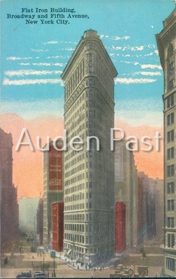 Flacheisen Gebäude New York City Broadway 5th Ave Vintage Postkarte Manhattan Pub