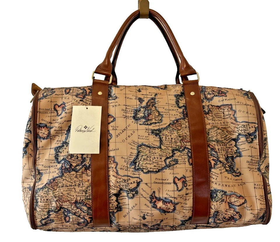 Bolsa de lona Patriciaa Nash Vasilia Garment ¡NUEVA CON ETIQUETAS! Mapa europeo Foto 3 de 4