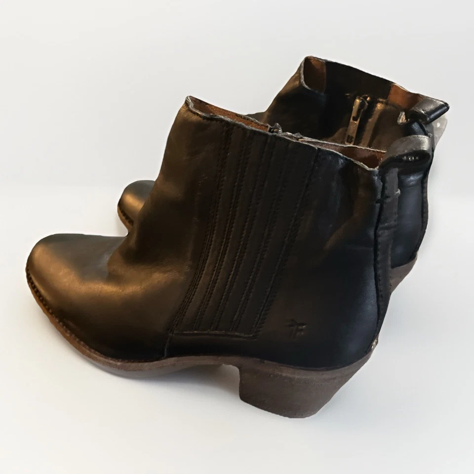 Botines Frye de cuero para mujer ligeramente usados talla 10,0 cuero cremallera lateral Foto 4 de 4