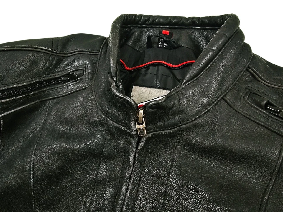 *HOT Men's HEIN GERICKE BIKER MOTORCYCLE ARMOR GUARD LEATHER Jacket 58EUR 48US L - Image 3 of 4