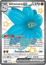 Glimmora ex 218/91 Shiny Ultra Rare ex Paldean Fates Pokemon Cards