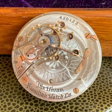 1909 Hamilton 925 18S 17 Jewels Two Tone Hunting Pocket Watch Movement Runs