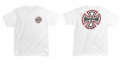 Independent Trucks TC SPEEDING CROSS Skateboard T Shirt WHITE S-5XL