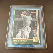 Panini Donruss 2025 Heston Kjerstad #8 Carolina Blue Lazer /249 Orioles Baseball