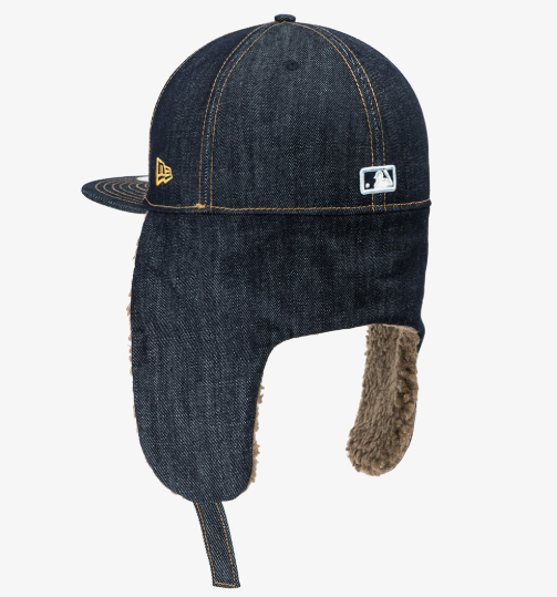 New Era MLB New York Yankees Denim Dog-Ear Fitted Cap Navy