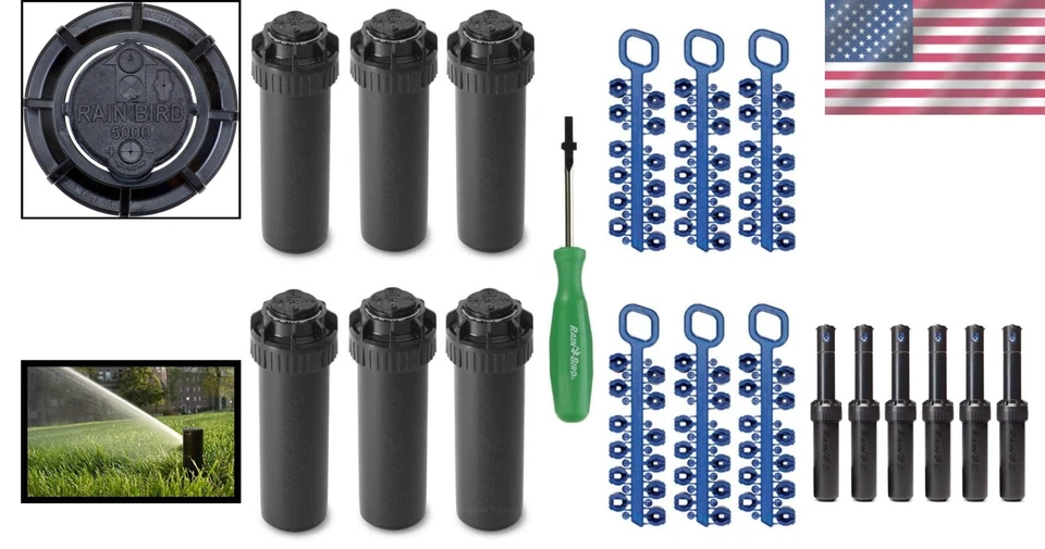 Rotor Aspersor Ajustable Rain-Bird Serie 5000 - 40-360 Grados Pop-Up, Paquete de 6 Foto 2 de 4