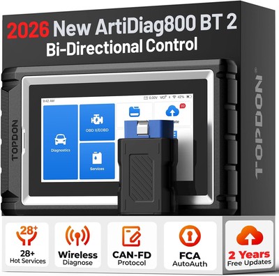 TOPDON AD800BT 2026 Bidirectional OBD2 Diagnostic Scanner