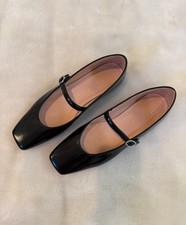 J.Crew Anya Leather Mary Jane Flats   Size 8, Gently Worn Once