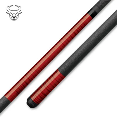 Bull Carbon BCC2 Pool Cue   Red Curly Maple - Carbon Fiber Shaft   Uni Loc