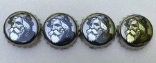 Santa Claus beer bottle caps, Lot of 4 Eggenberg Samichlaus beer caps