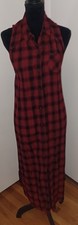 Mossimo Womens Dress Red and Black Checkered Dress Size M