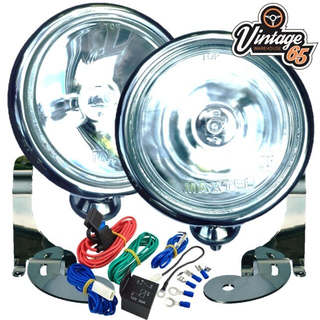 Kit De 2x 5" Focos Cromados Con Soportes Y Cableado Para BMW MINI MK1