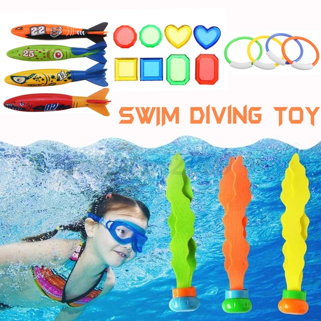19pcs Underwater Sinking Swimming Diving Pool Toy Gift Summer Ring Ball