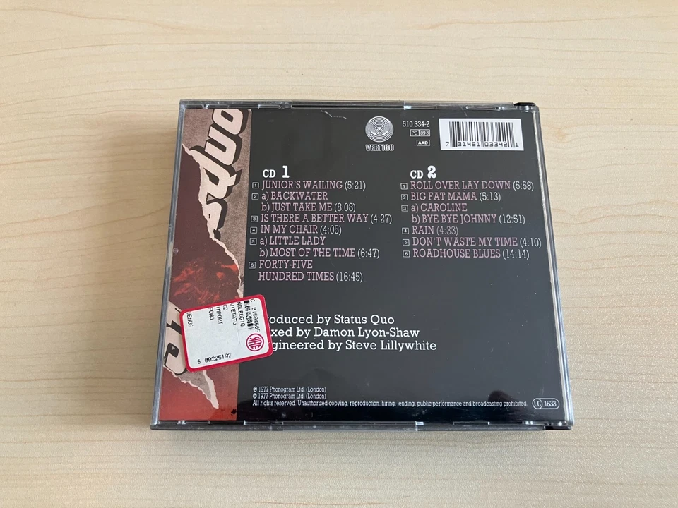 Status Quo _ Live _ 2 X CD Album BoxSet _ Vertigo UK NEAR MINT - Immagine 2 di 4